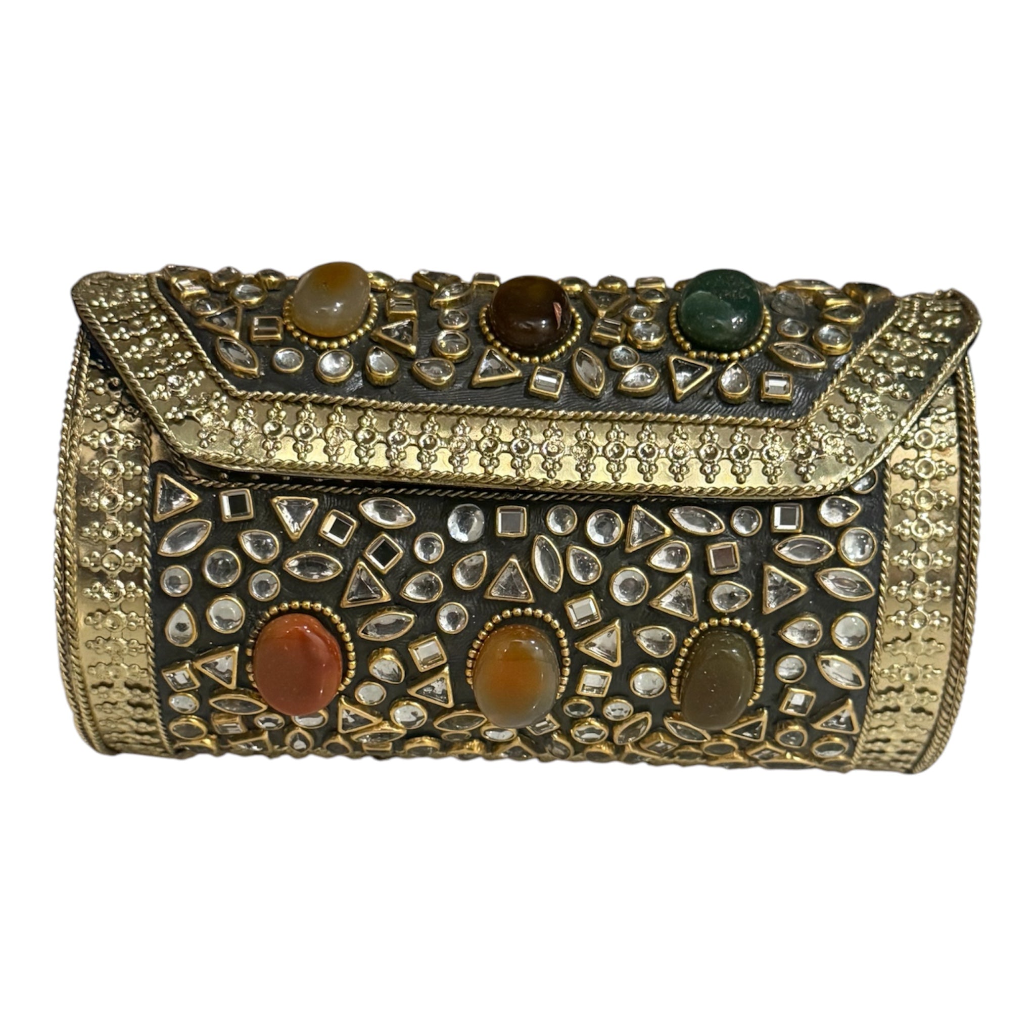 The Jaipur — Multi-Gemstone Box Clutch